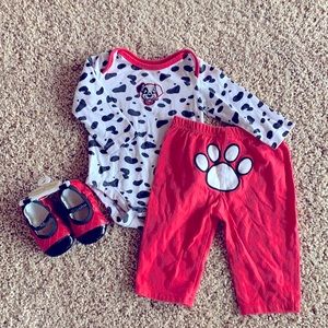 Disney Baby 101 Dalmatians Outfit w/ NWT Shoes